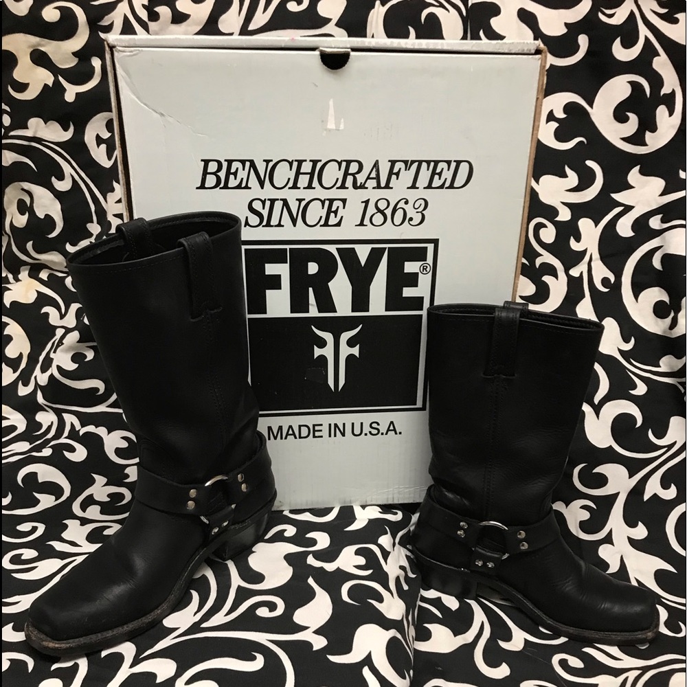 FRYE BOOTS HARNESS 12R Black